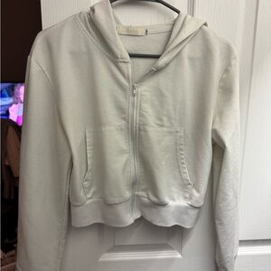 Women's White Hoodie Jacket
